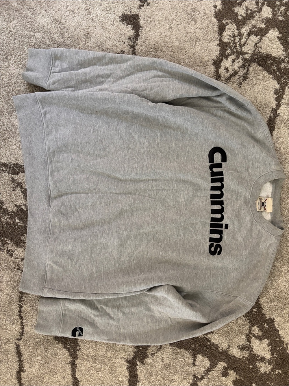 Oarsman Vintage CUMMINS Grey Crewneck Sweatshirt Size L